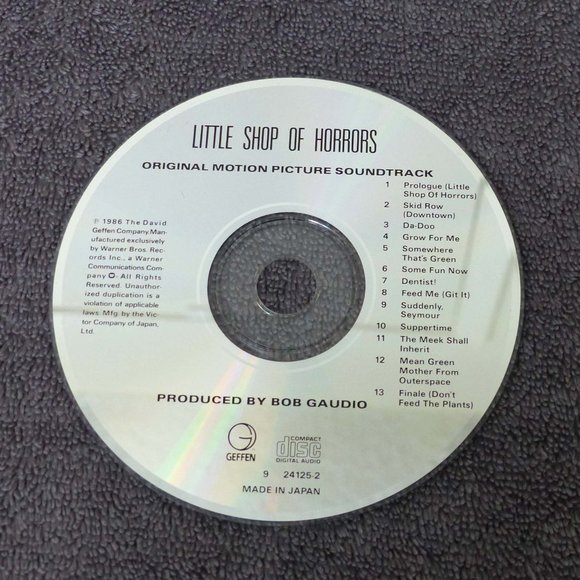 Little Shop Of Horrors Original Soundtrack CD 1986 Made in JAPAN 924125-2 Geffen - Picture 6 of 11